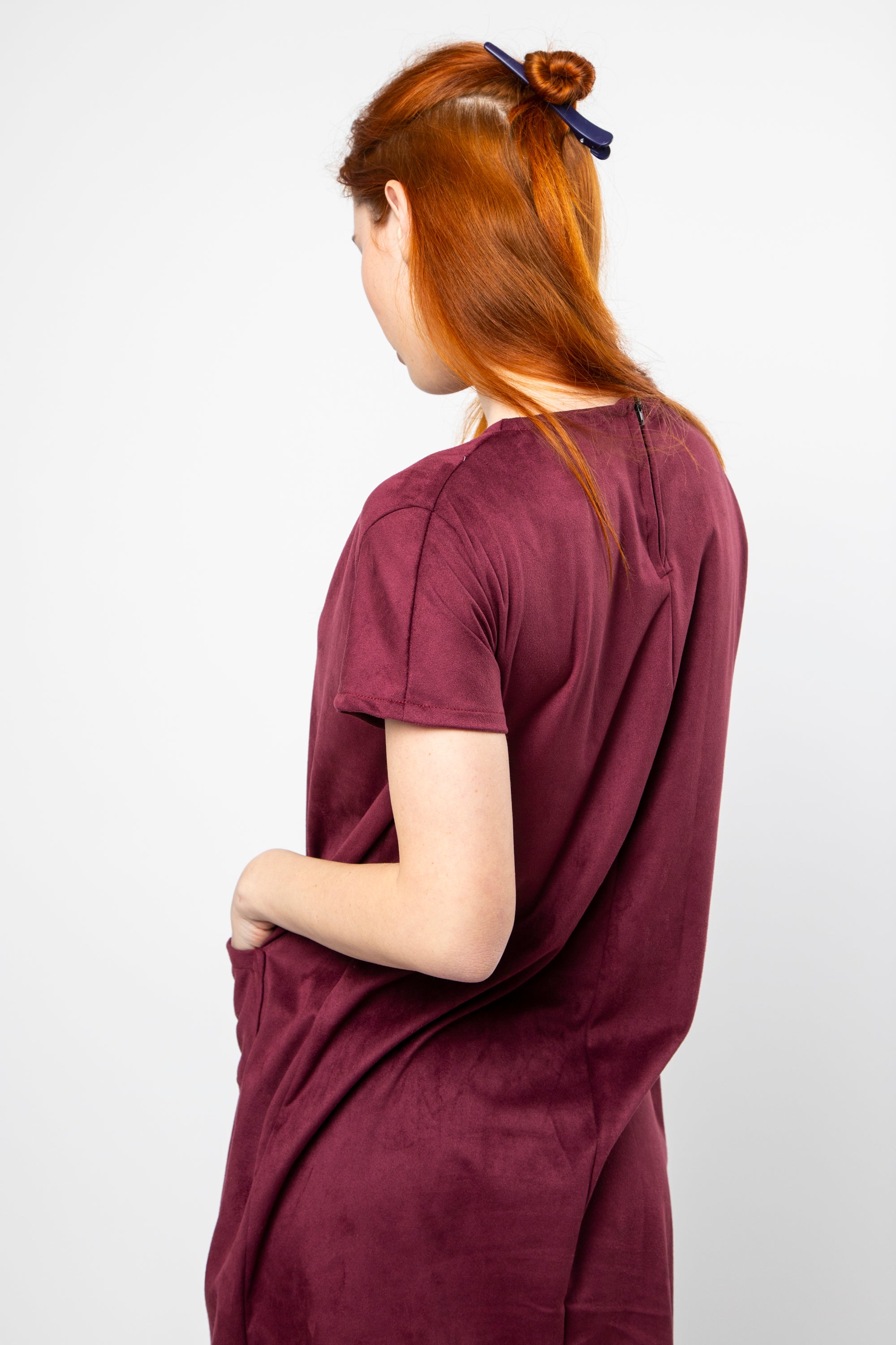 Zero waste cotton velour dress – Kinga Kovacs